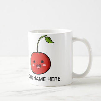 Café Taza de la cereza de la fruta de Kawaii