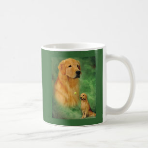 Café Taza de la chaqueta de punto del golden retriever
