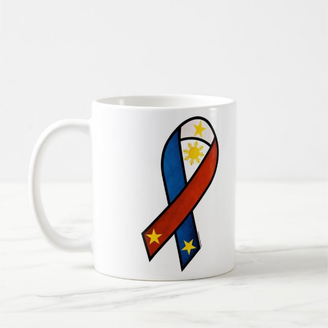 Café Taza de la cinta de la "ayuda" de Pinoy (Izquierda)