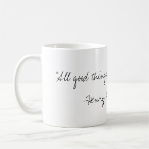 Café Taza de la cita de Henry David Thoreau
