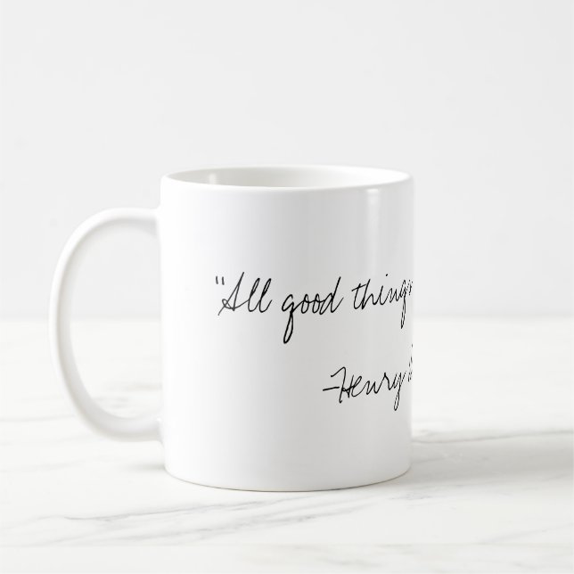 Café Taza de la cita de Henry David Thoreau (Izquierda)