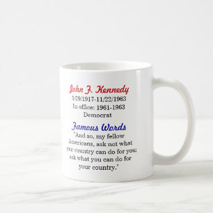Café Taza de la cita de John F. Kennedy