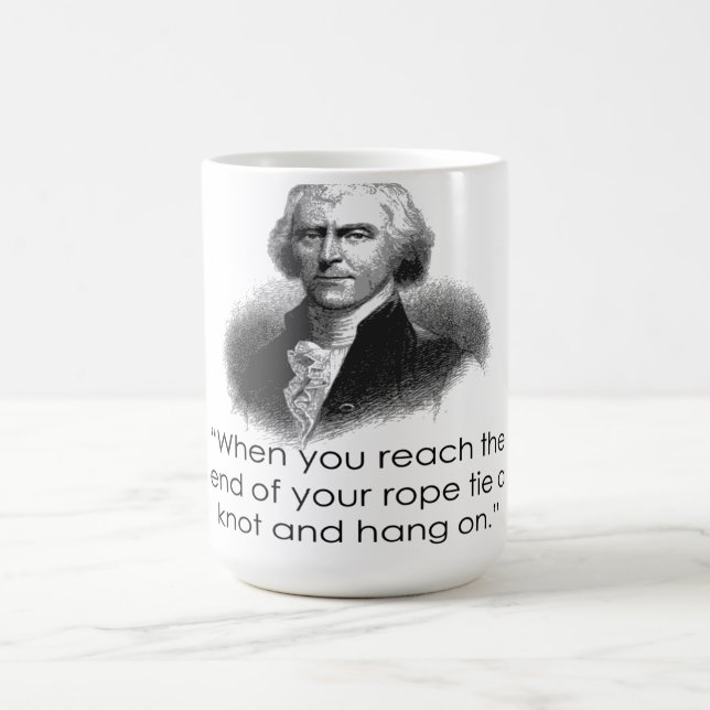 Café Taza de la cita de la cuerda de Thomas Jefferson (Centro)
