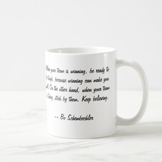 Café Taza de la cita de la dirección de BO Schembechler (Derecha)