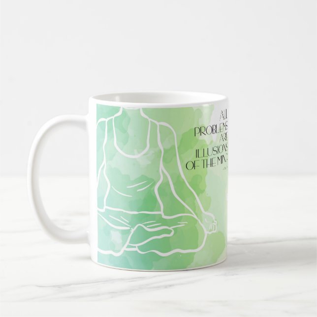 Café Taza de la cita de la yoga, taza del regalo del (Izquierda)
