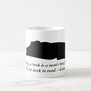 Café Taza de la cita del perro y del libro