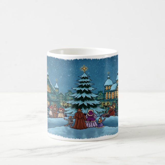 Café taza de la ciudad del navidad básica (Centro)