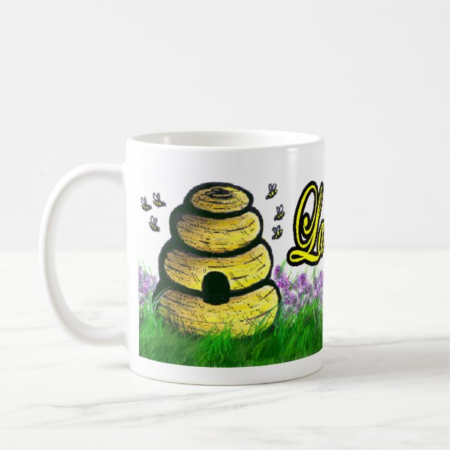 Café Taza de la colmena de la abeja (Izquierda)