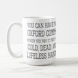 Café Taza de la coma de Oxford