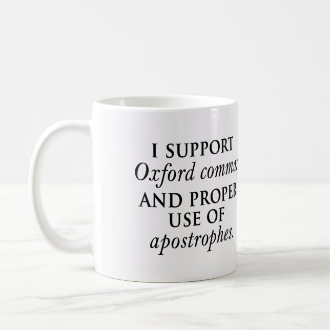 Café Taza de la coma y de los apóstrofes de Oxford (Izquierda)