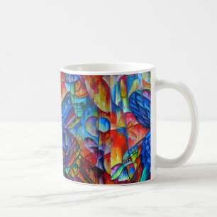 Café Taza de la composición 1 de la mariposa
