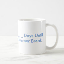 Taza de la cuenta descendiente de las vacaciones