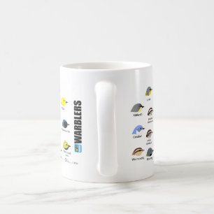 Café taza de la curruca de 15oz BirdFace