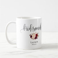 Taza de la dama de honor - regalo de boda, diseño