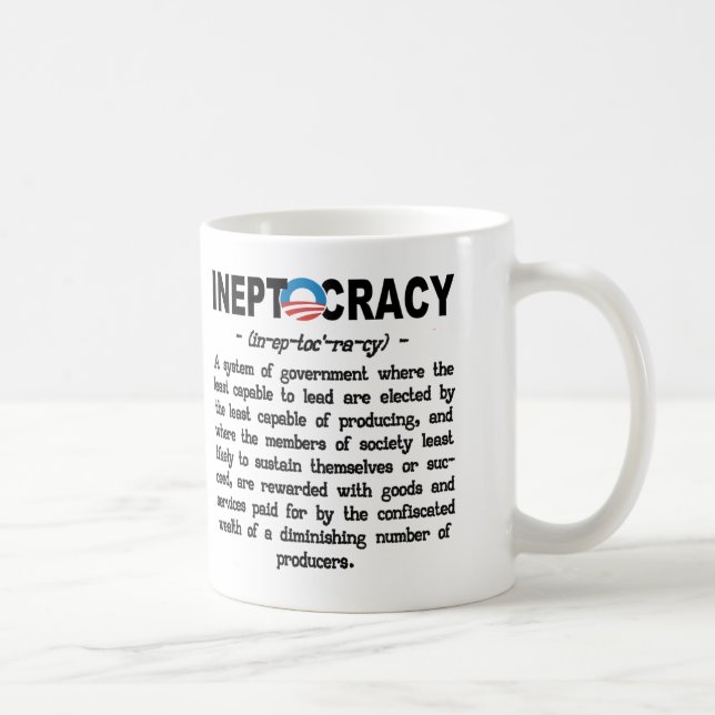 Café Taza de la definición de Ineptocracy de la (Derecha)
