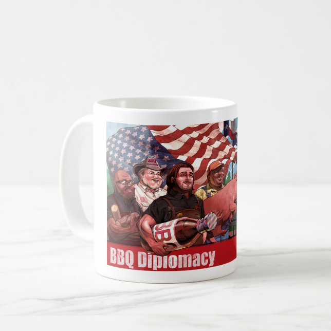 Café Taza de la diplomacia del Bbq (Anverso izquierdo)