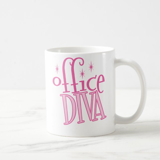 Café Taza de la diva de la oficina (Derecha)