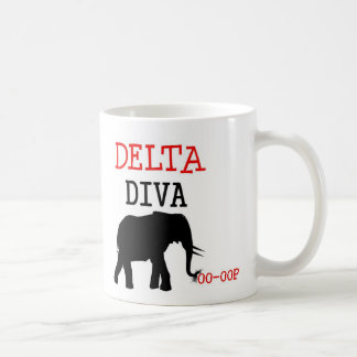 Café taza de la diva del delta