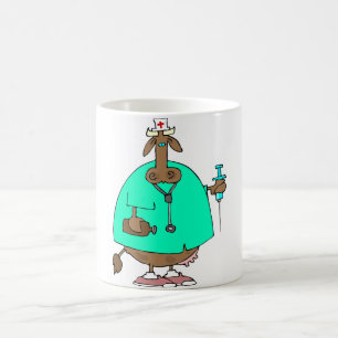 Café Taza de la enfermera de la vaca