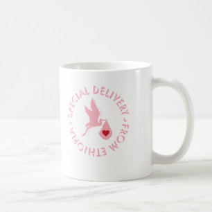 Café Taza de la entrega especial - rosa