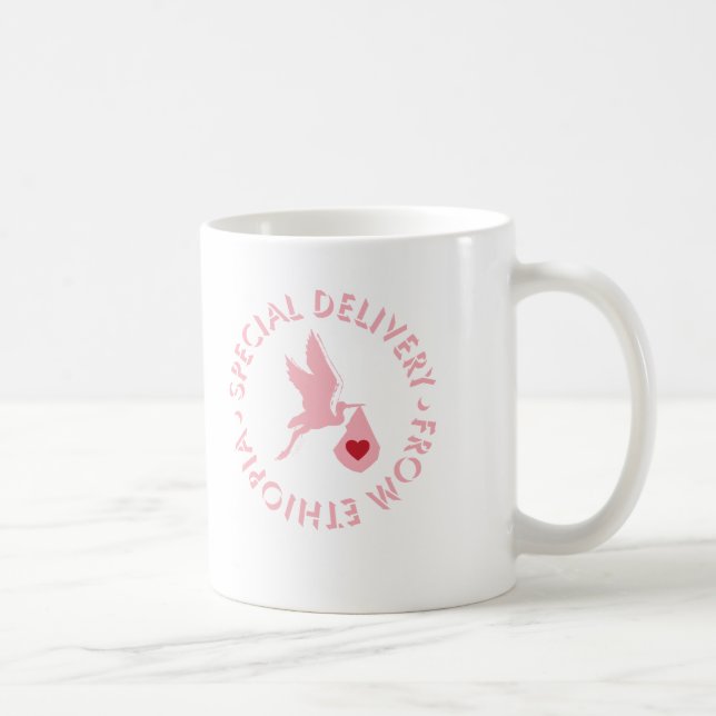 Café Taza de la entrega especial - rosa (Derecha)