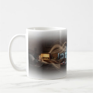 Café Taza de la era de las ondas de radio infantil a la