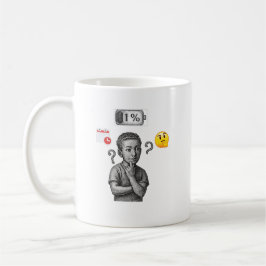 Café Taza de la estética de batería baja • Lucha diaria