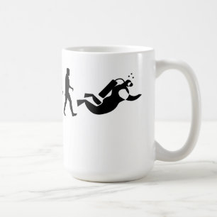 Café Taza de la evolución del buceador