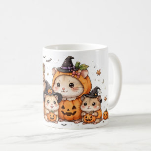 Café Taza de la familia de hámster de Halloween