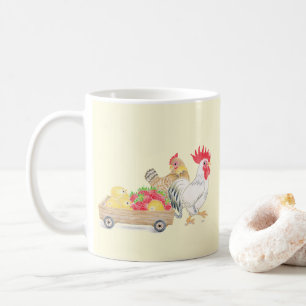 Café Taza de la familia de pollos lindos