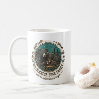 Café Taza de la familia del oso salvaje – Oso del bosqu