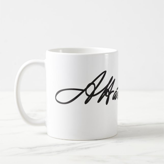 Café Taza de la firma de Alexander Hamilton (Izquierda)