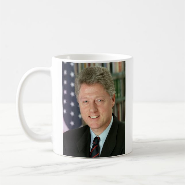 Café Taza de la firma de presidente Bill Clinton (Izquierda)