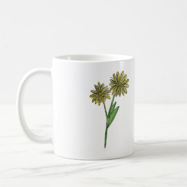 Café Taza de la flor (Izquierda)