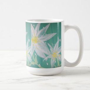 Café Taza de la flor blanca