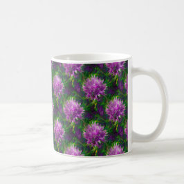 Café Taza de la flor de la cebolleta