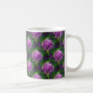 Café Taza de la flor de la cebolleta