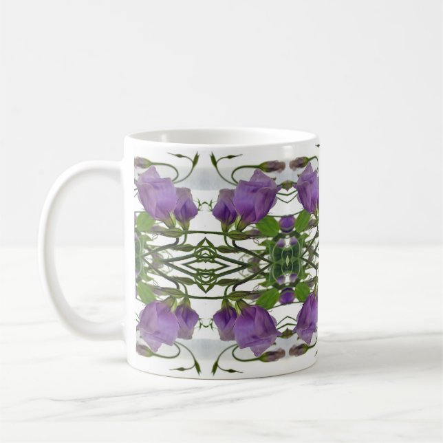 Café Taza de la flor de Lisianthus (Izquierda)