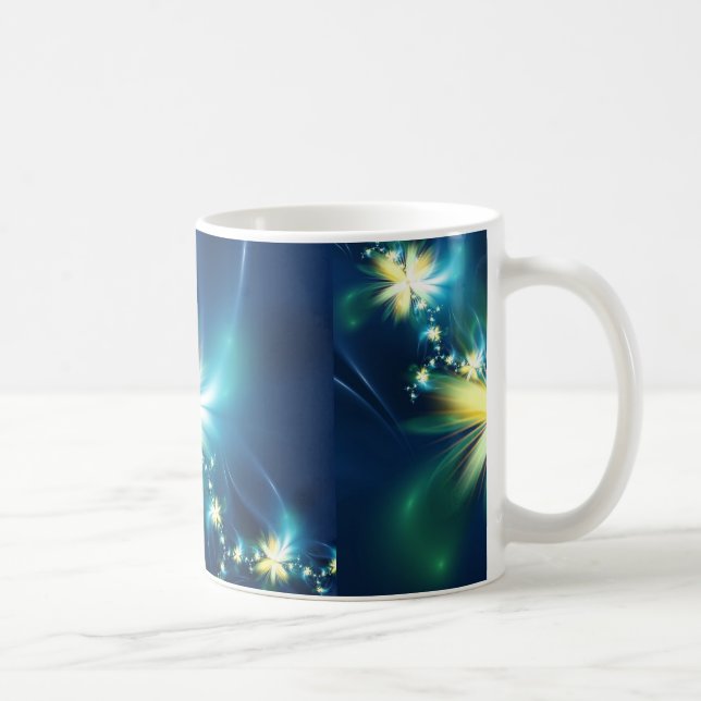 Café Taza de la flor del fractal de la diversión (Derecha)