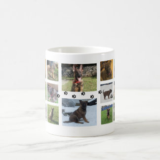 Café Taza de la foto del collage del mascota (redonda)