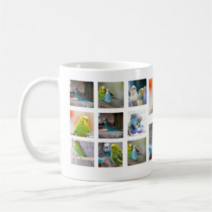 Café Taza de la foto del collage del pájaro