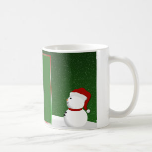 Café Taza de la foto del muñeco de nieve