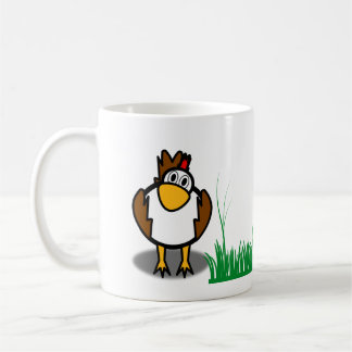 Café taza de la gallina del gallo
