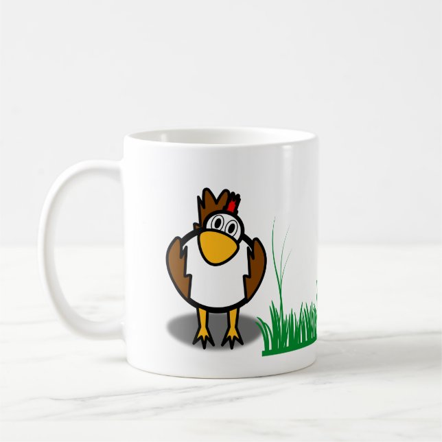 Café taza de la gallina del gallo (Izquierda)