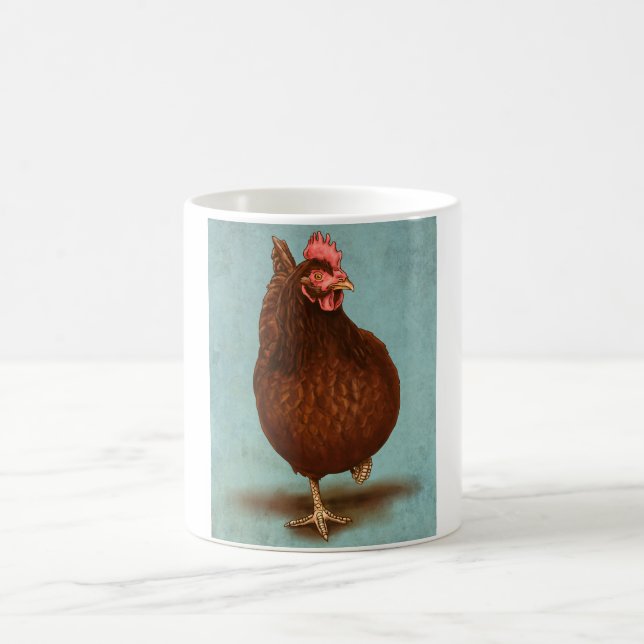 Café Taza de la gallina del rojo de Rhode Island (Centro)