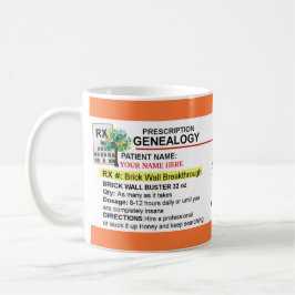 Café Taza de la genealogía de la botella de la
