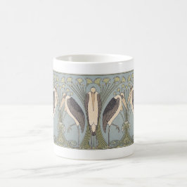 Café Taza de la grúa de Nouveau del arte