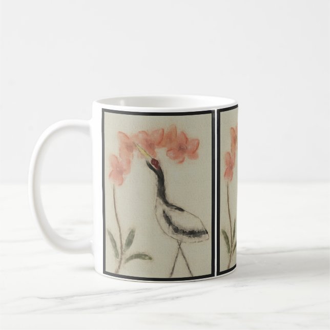 Café Taza de la grúa y de la orquídea (Izquierda)