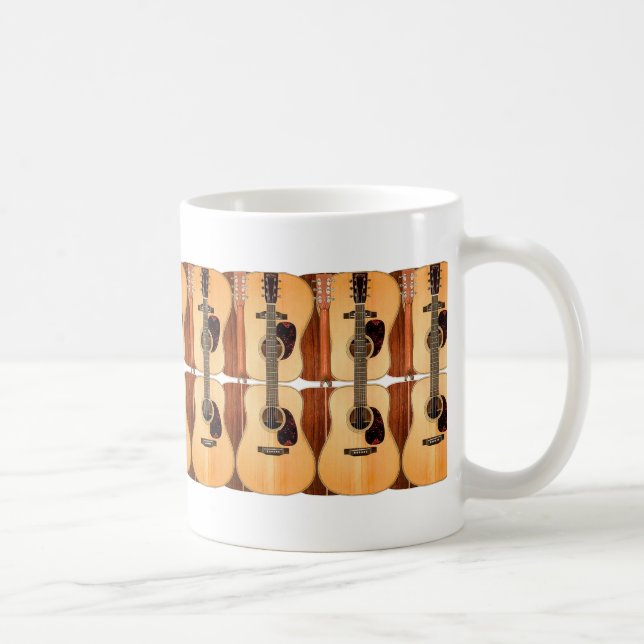 Café Taza de la guitarra acústica (Derecha)
