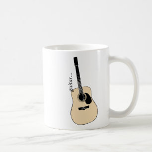 Café Taza de la guitarra acústica